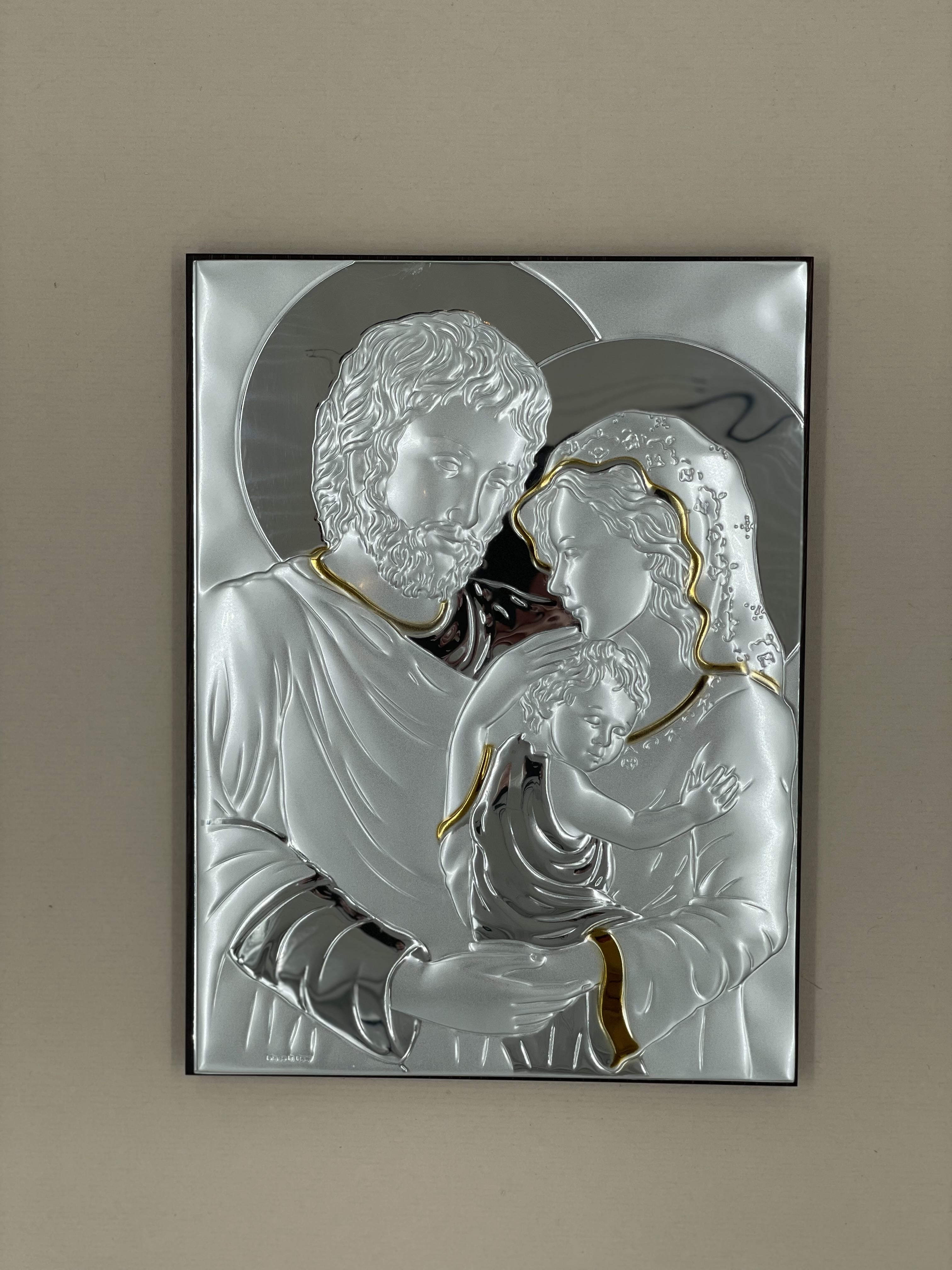 Срібна ікона Свята Родина (LE 4714 21 ORO) 16*21 см