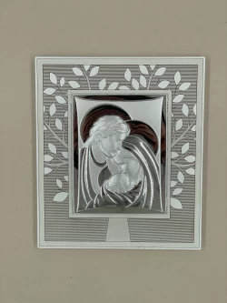 Срібна ікона Свята Родина (код 453927) 19*22 см