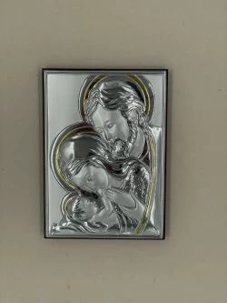 Срібна ікона Свята Родина (LE 5003 ORO) 10*14 см