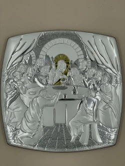 Ікона срібна Тайна вечеря (код 21334 ITS/36D) 36*36 см