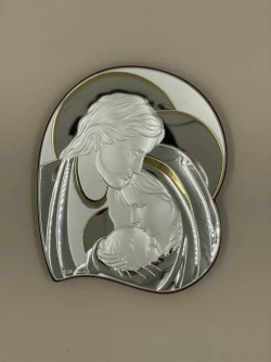 Срібна ікона Свята Родина (код 452639) 18*21 см